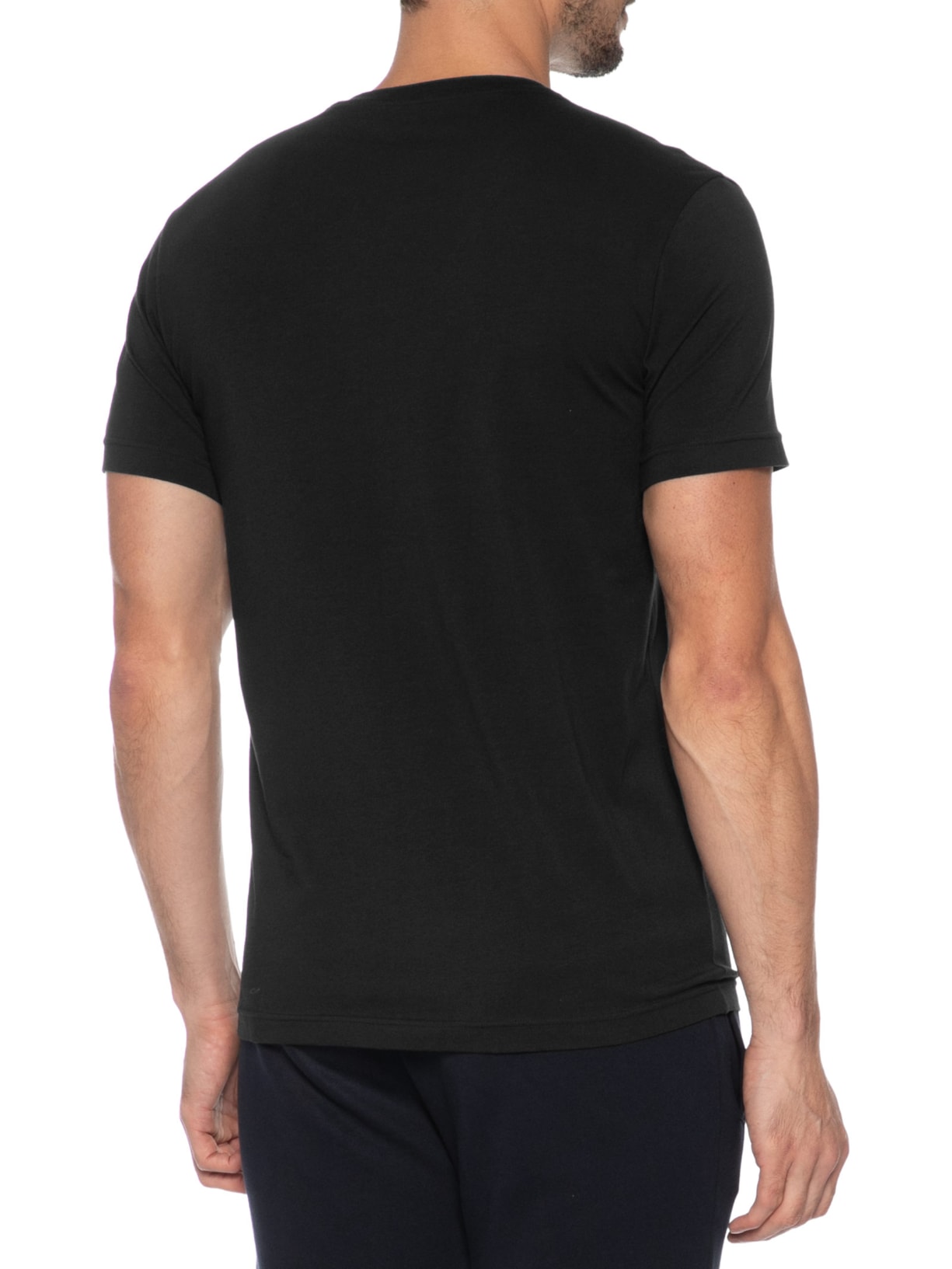 Kit 2 Camisetas Masculinas Pack Top 2 Peças Branco Emporio Armani Bodywear