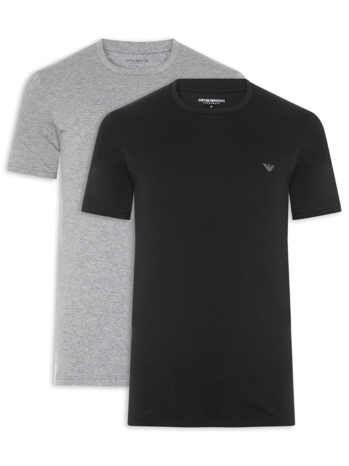 Kit 2 Camisetas Masculinas Pack Top 2 Peças - Cinza