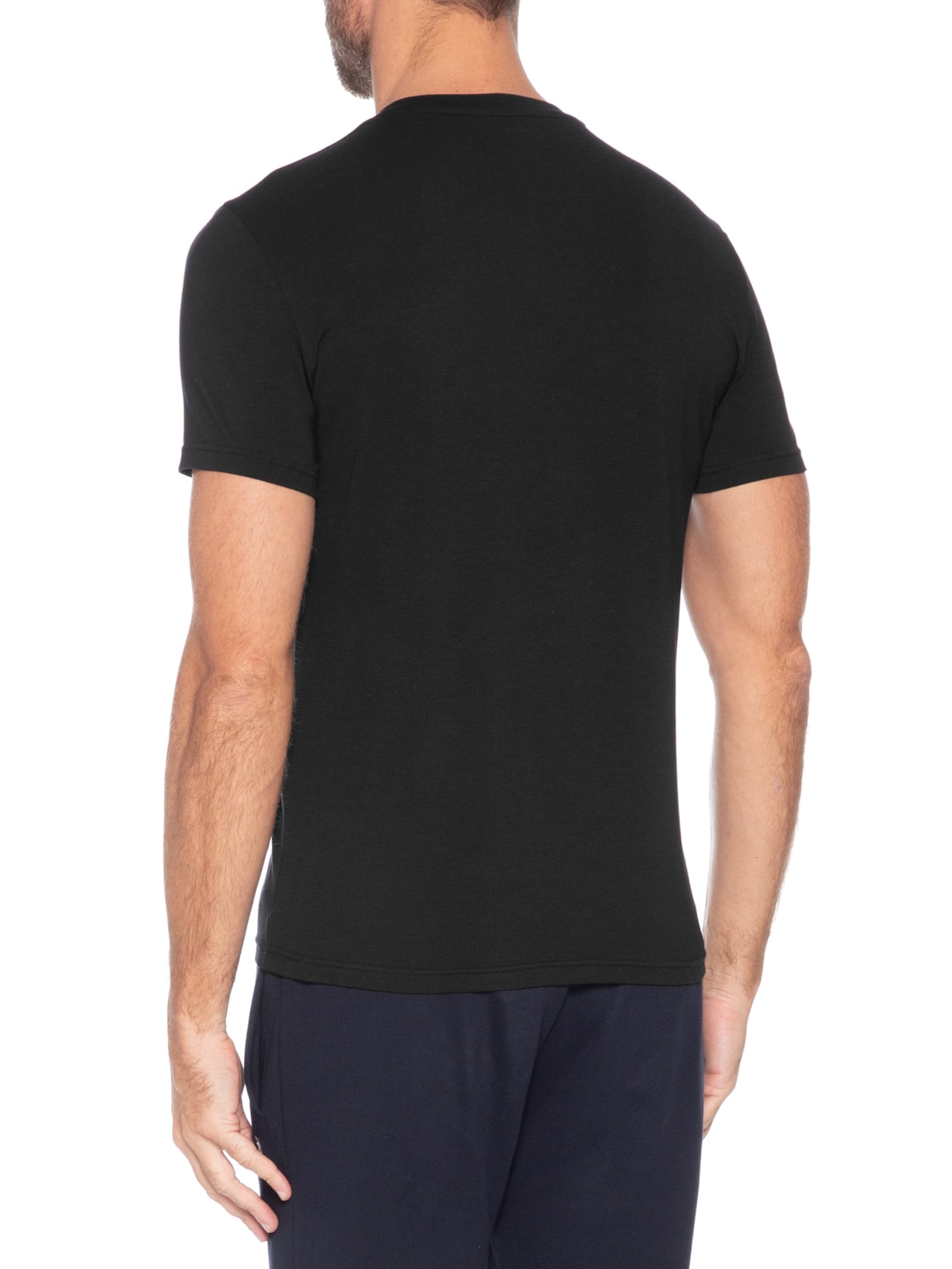 Kit 2 Camisetas Masculinas Pack Top 2 Peças Cinza Emporio Armani Bodywear