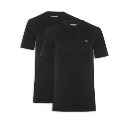 Kit 2 Camisetas Masculinas Pack Top 2 Peças - Preto
