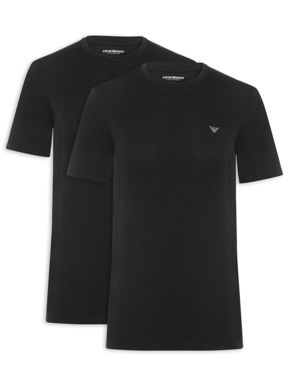 Kit 2 Camisetas Masculinas Pack Top 2 Peças - Preto