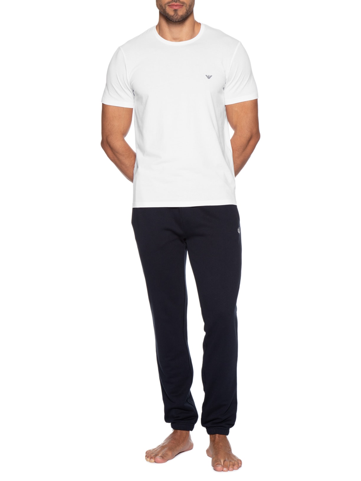 Kit 2 Camisetas Masculinas Pack Top Azul Emporio Armani Bodywear