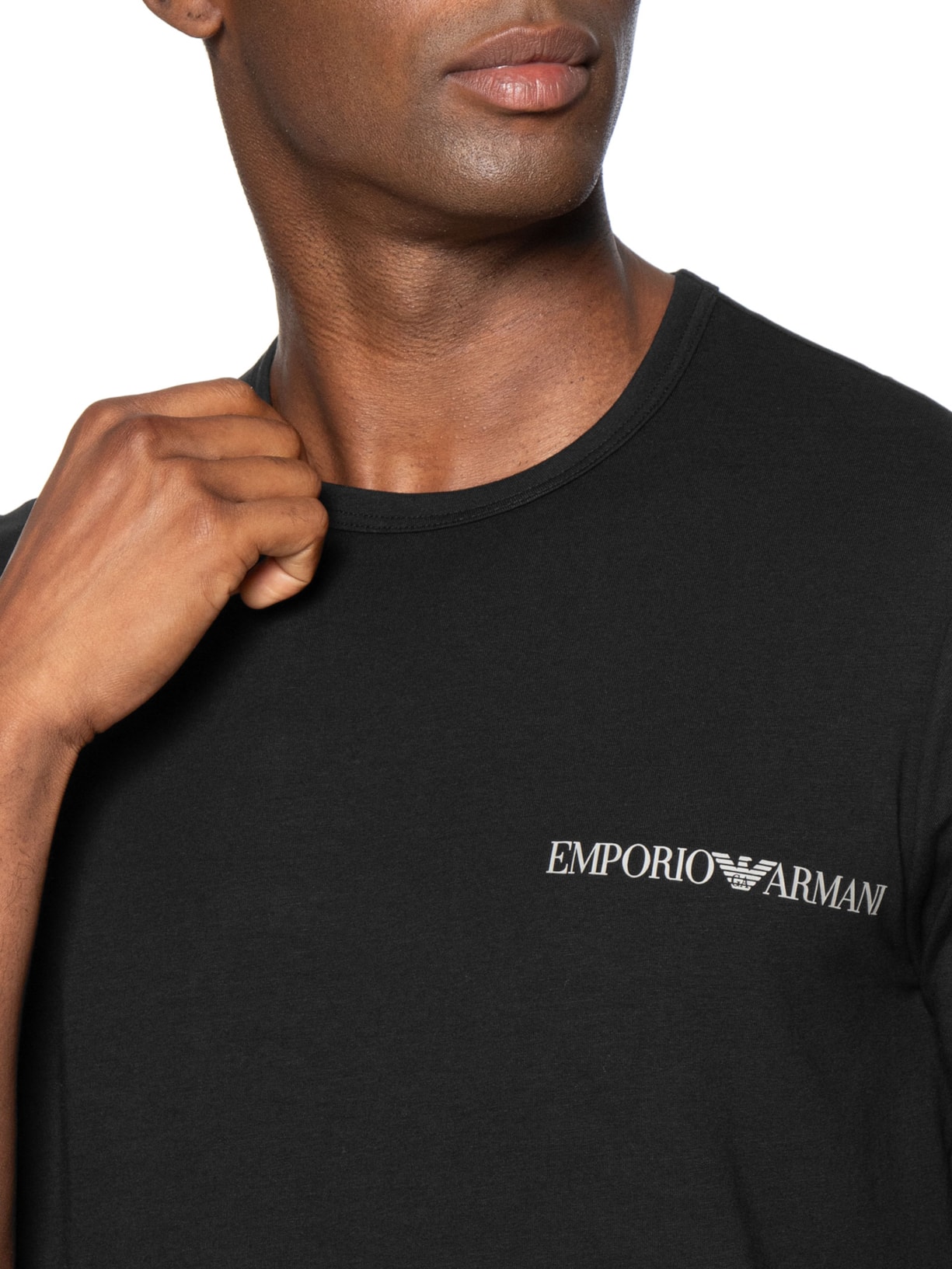 Kit 2 Camisetas Masculinas Pack Top– Preto Emporio Armani Bodywear
