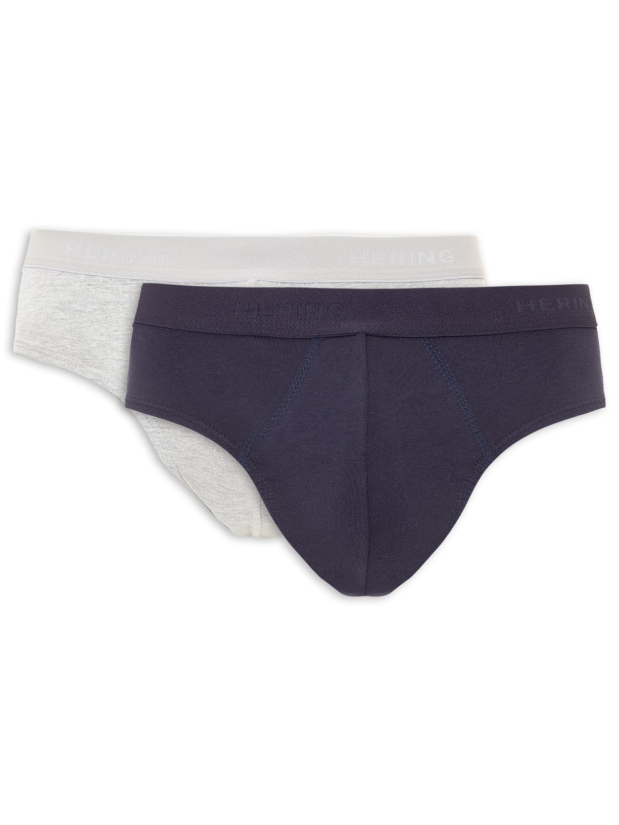 Kit 2 Cueca Slip Com Elástico – Cinza