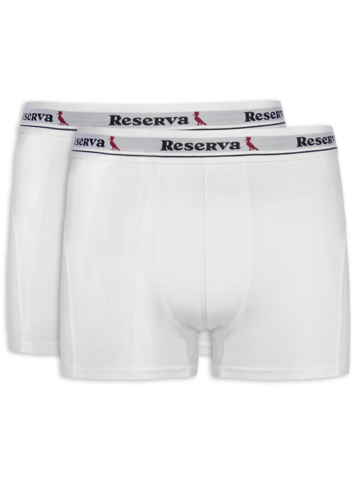 Kit 2 Cuecas Boxer Básica Branco Reserva
