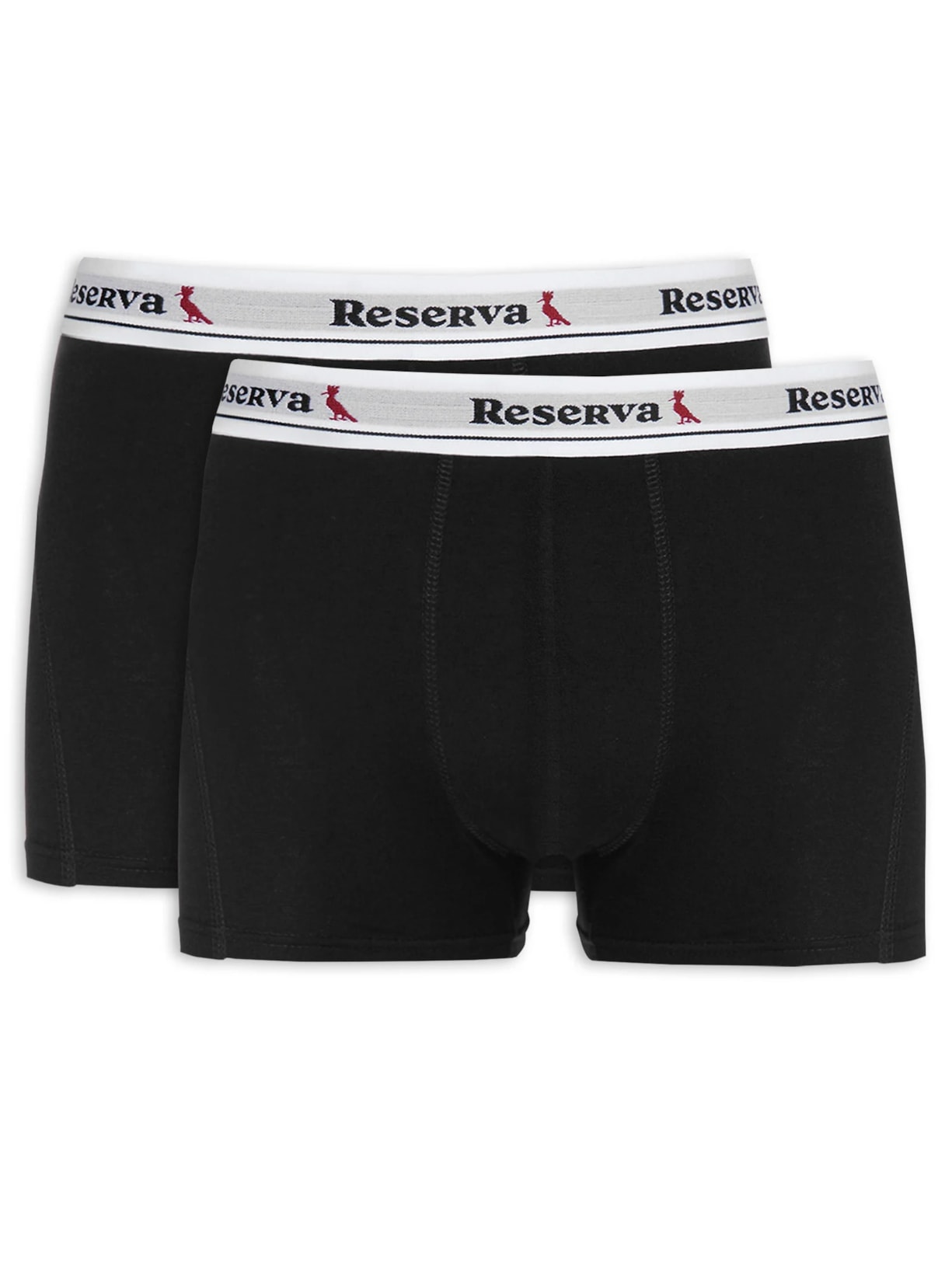 Kit 2 Cuecas Boxer Básica Preto Reserva