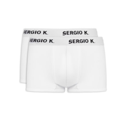 Kit 2 Cuecas Boxer de Algodão - Branco
