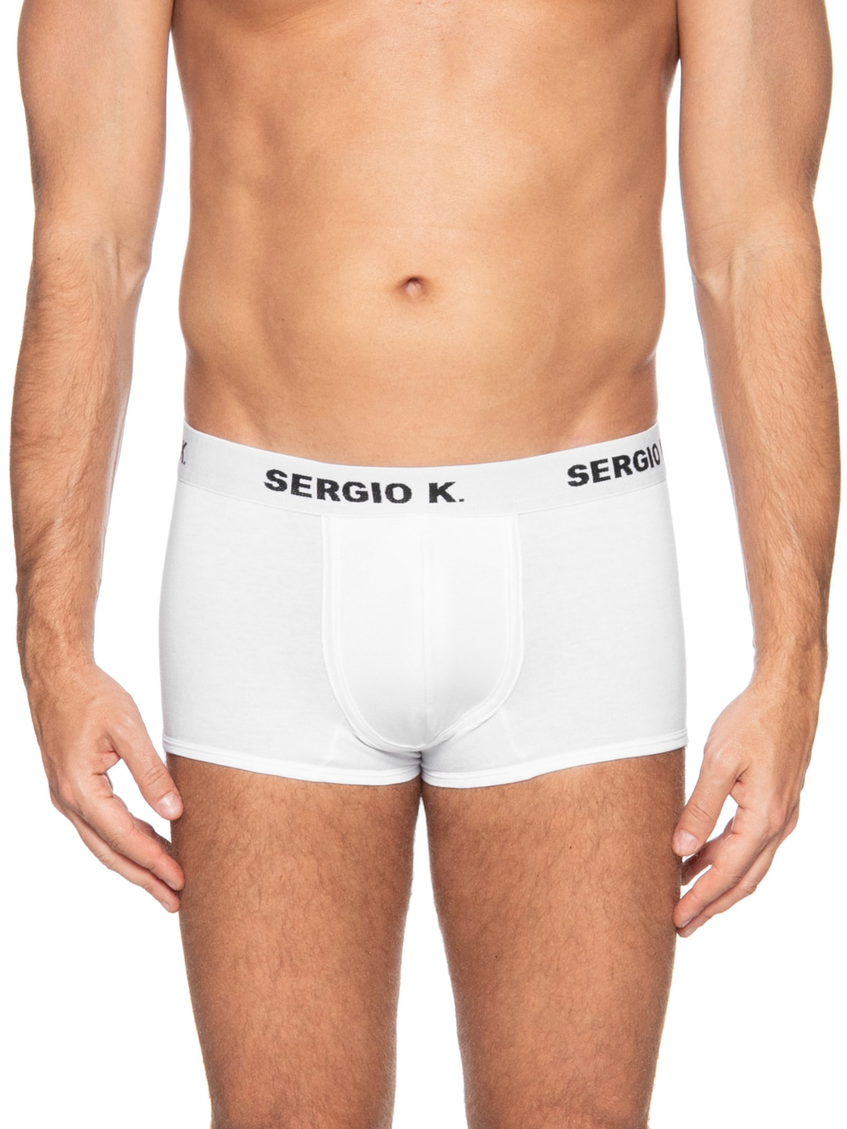 Kit 2 Cuecas Boxer de Algodão Branco Sergio K