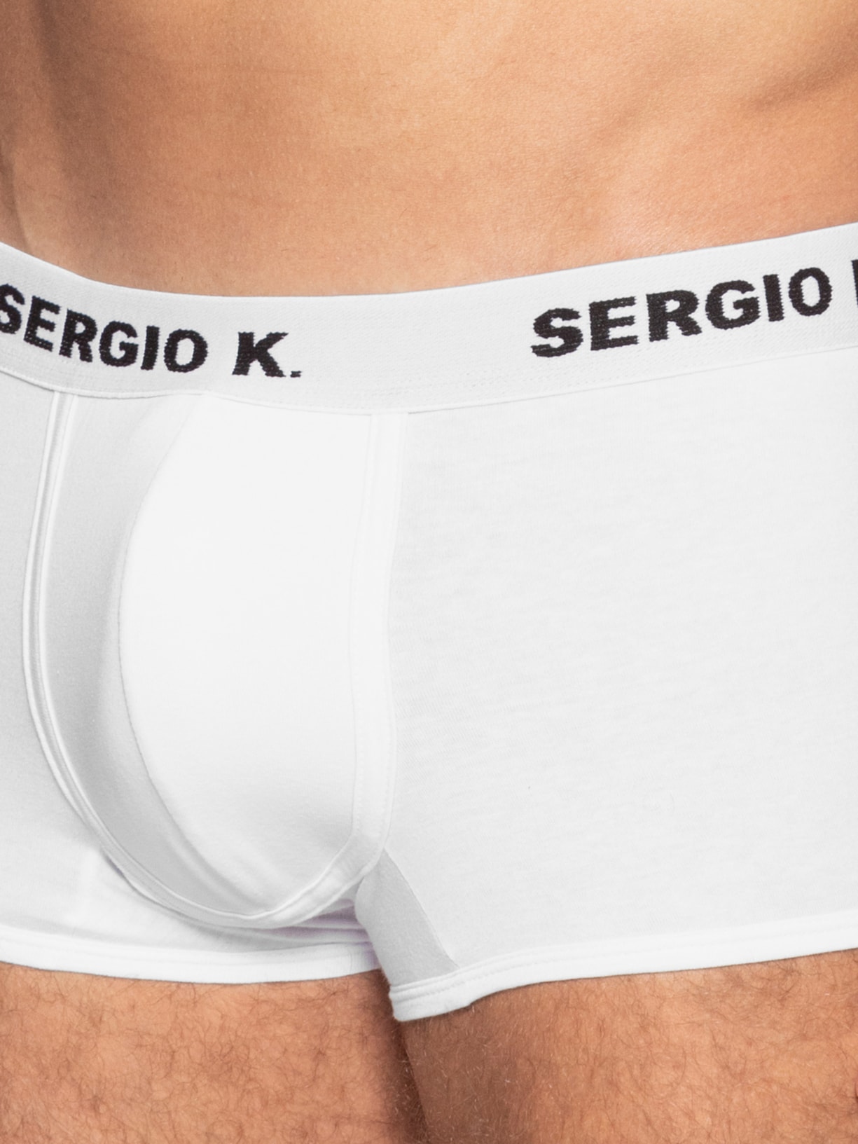 Kit 2 Cuecas Boxer de Algodão Branco Sergio K
