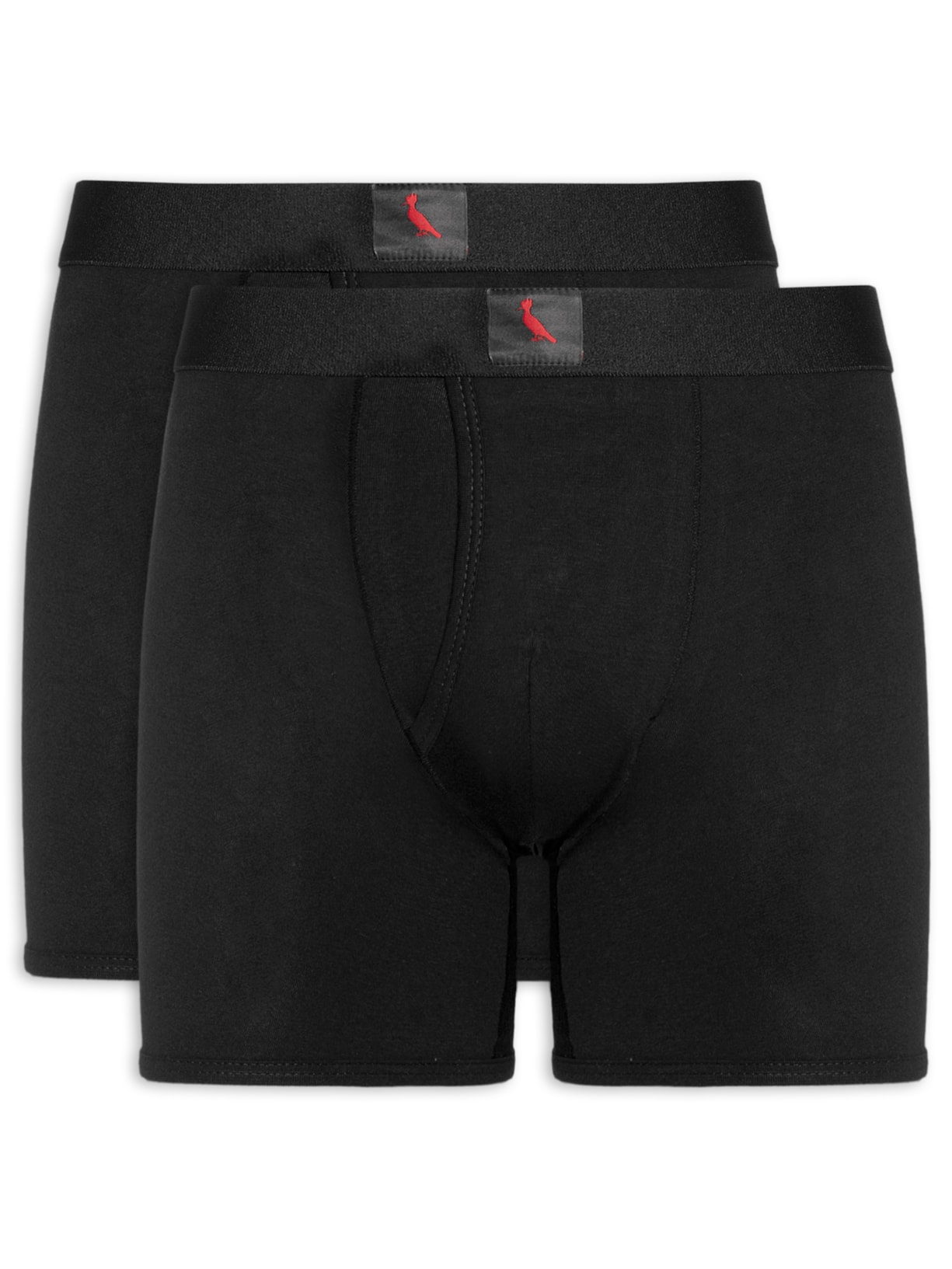 Kit 2 Cuecas Boxer Pima Preto Reserva