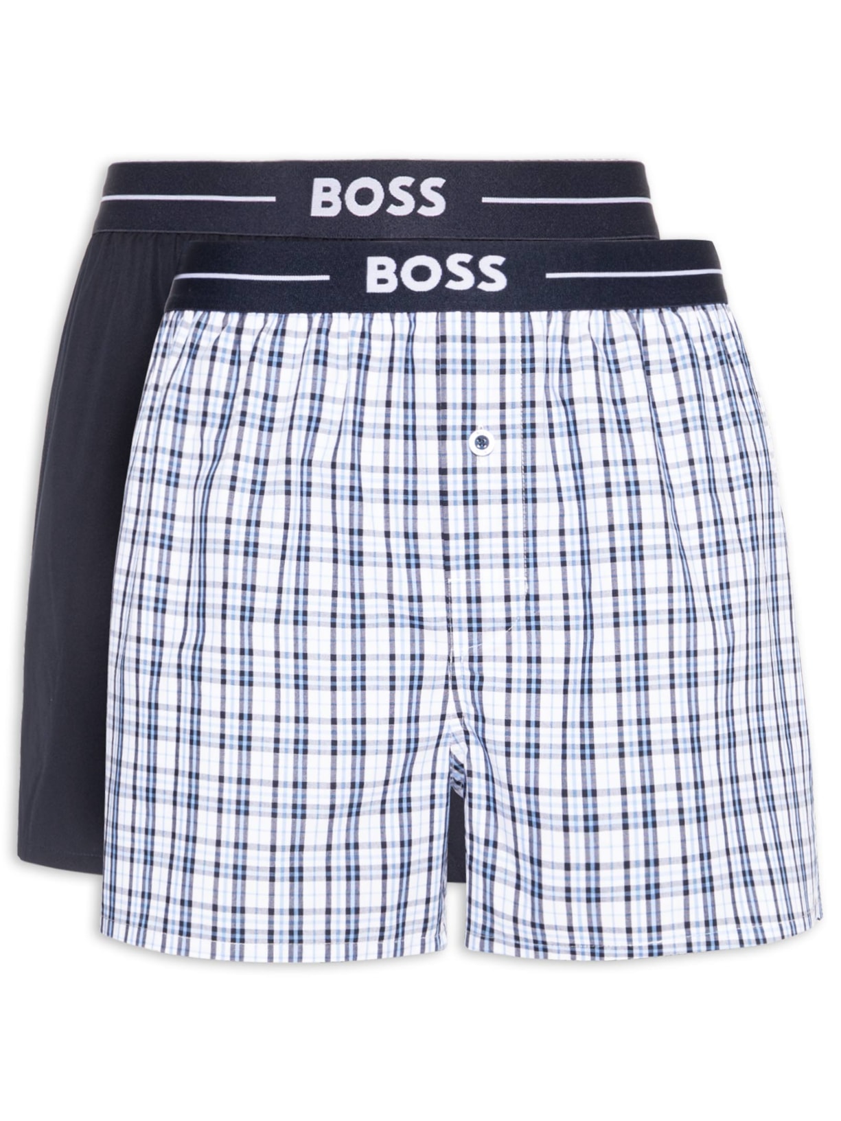 Kit 2 Cuecas Samba Canção Boxer Azul Boss