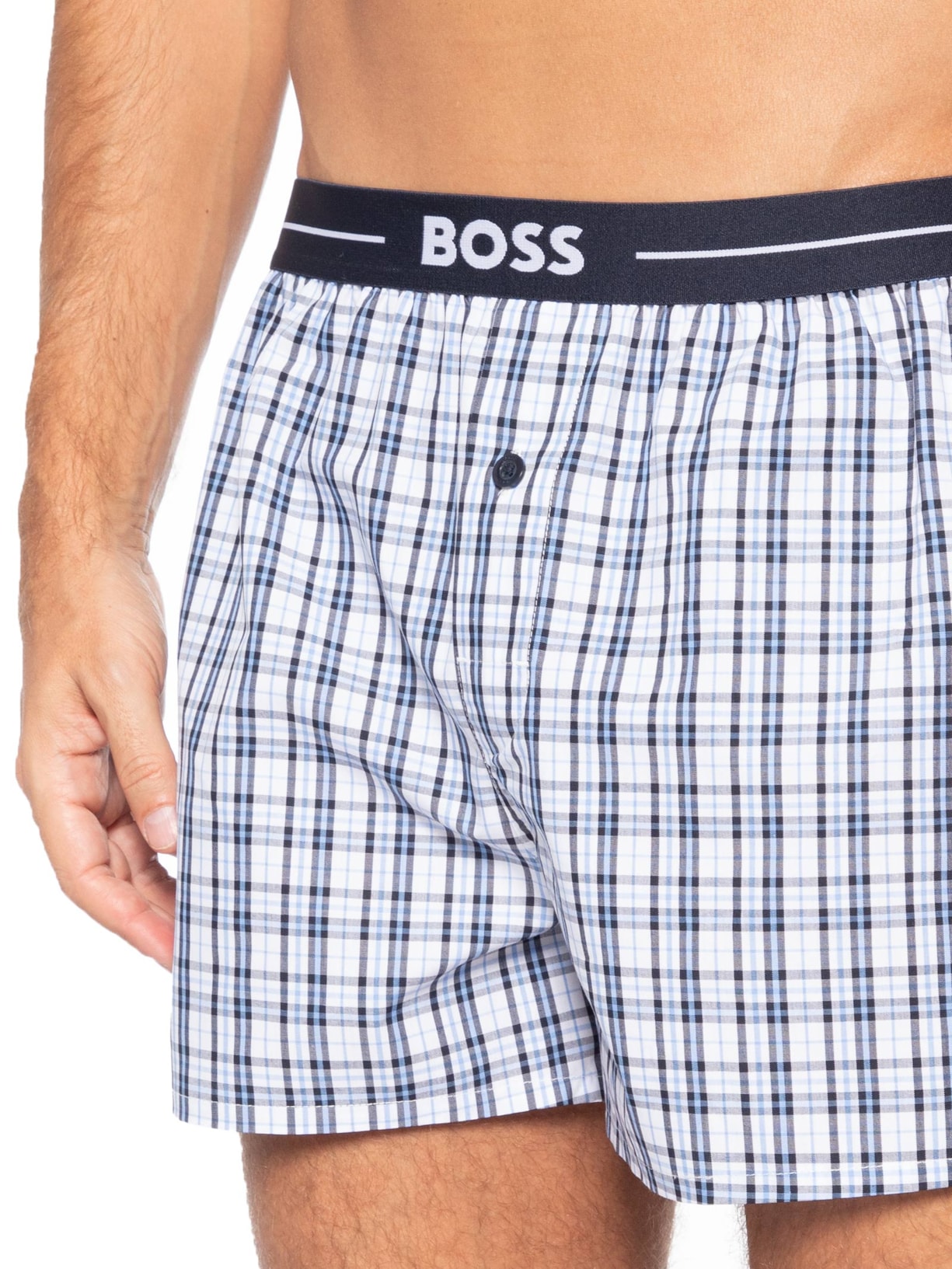 Kit 2 Cuecas Samba Canção Boxer Azul Boss