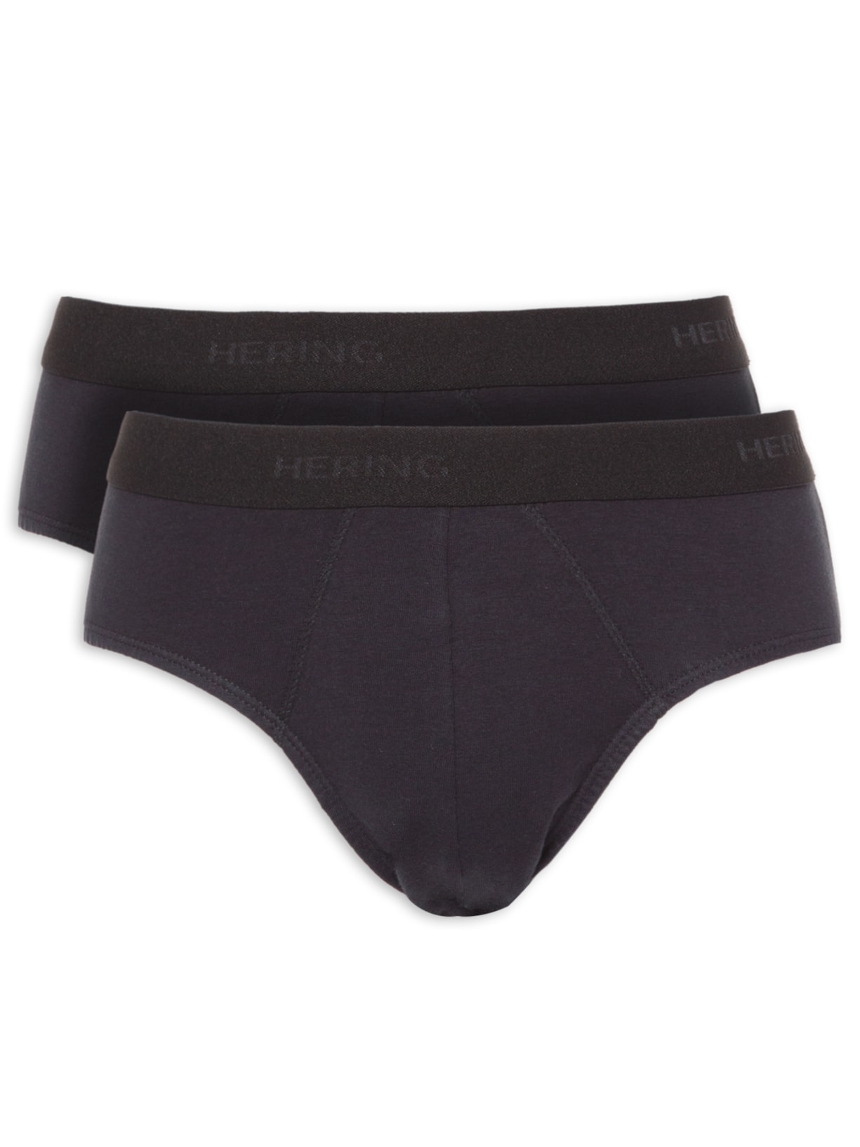 Kit 2 Cuecas Slip Com Elástico Preta Hering Intimates