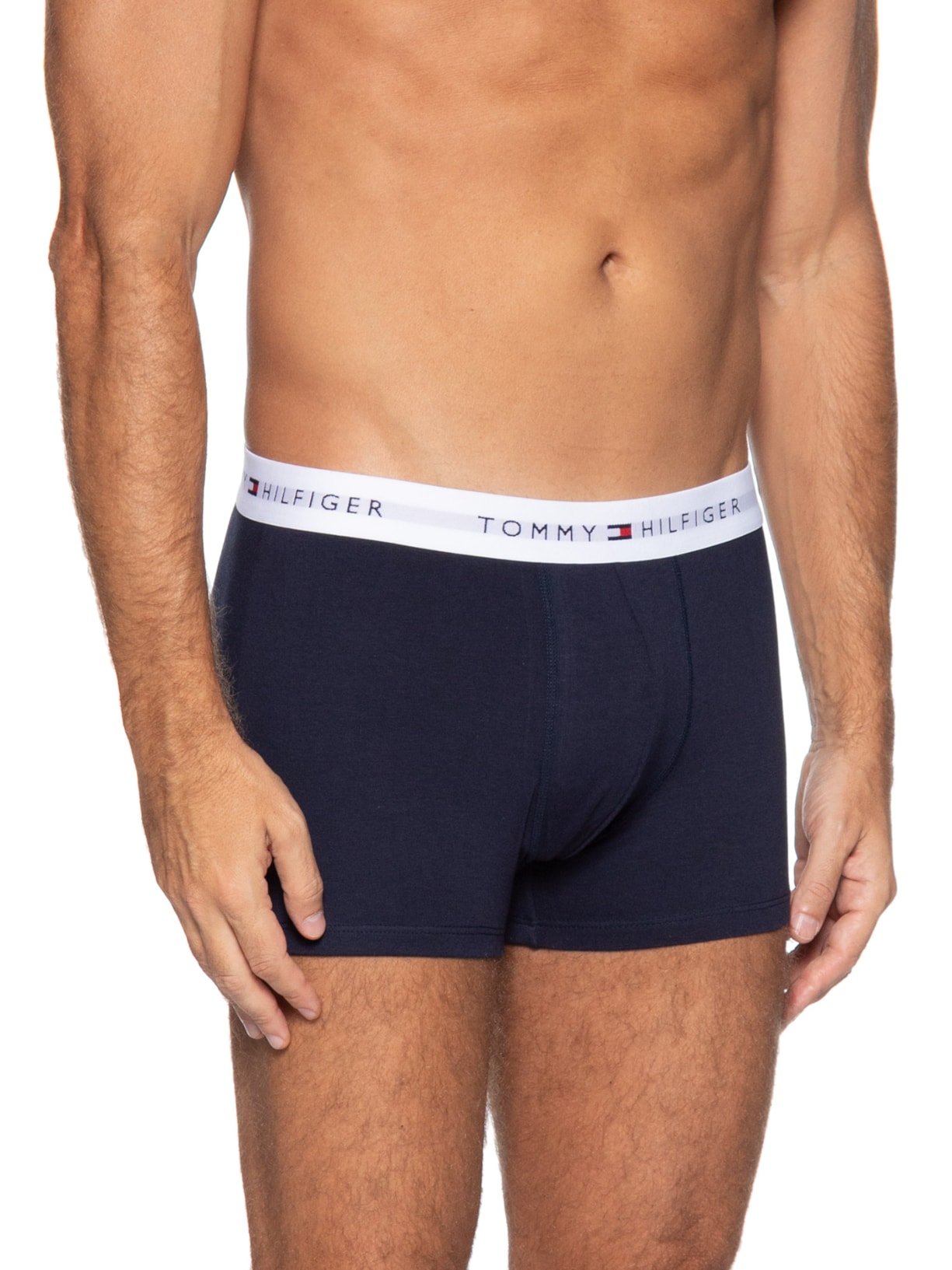 Kit 2 Cuecas TH Boxer Brief Em Algodão Branco Tommy Hilfiger