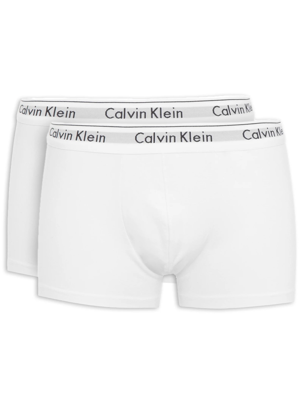 Kit 2 Cuecas Trunk Modern Cotton Branco Calvin Klein Underwear