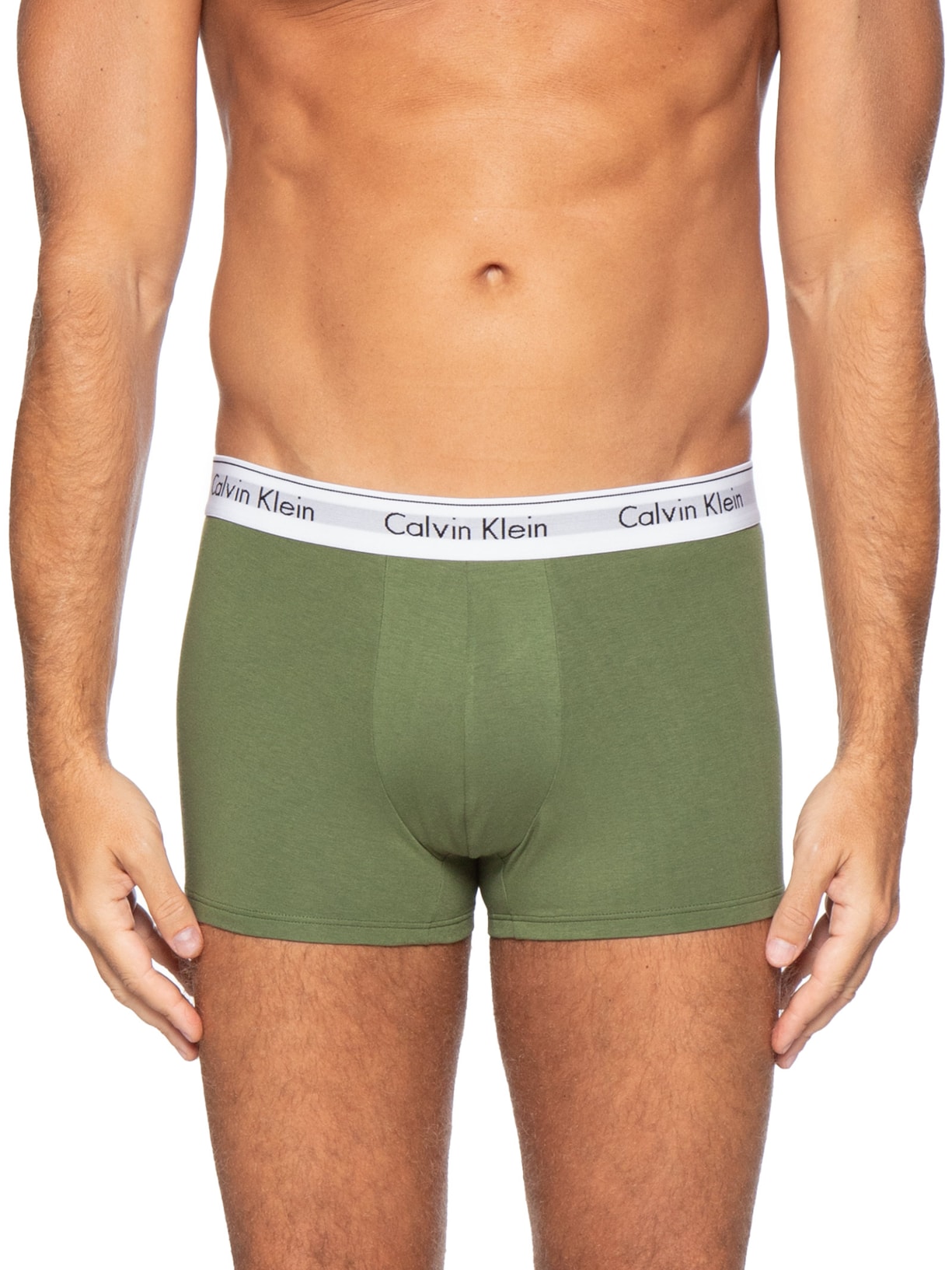 Kit 2 Cuecas Trunk Modern Em Algodão Verde Calvin Klein Underwear