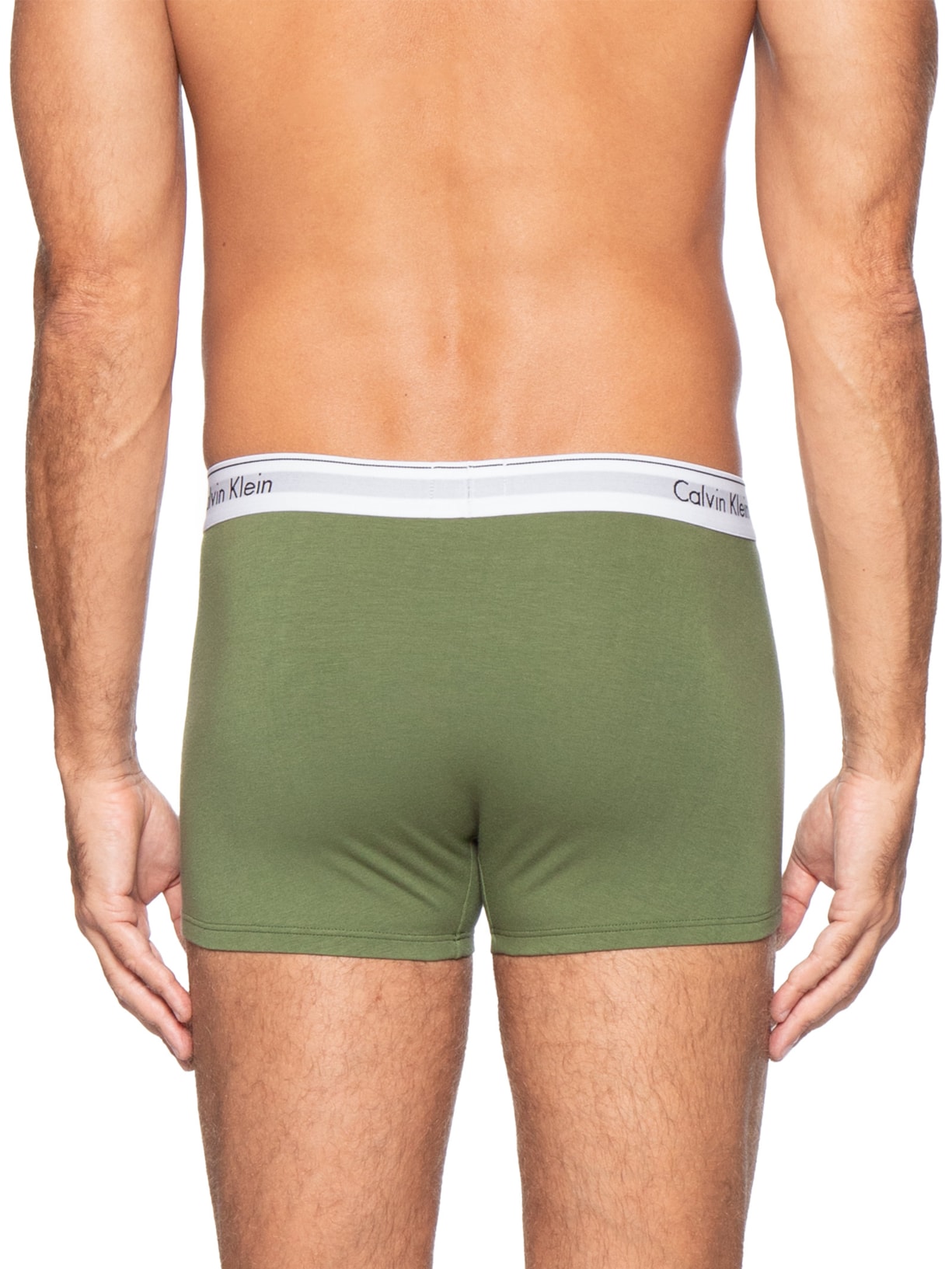 Kit 2 Cuecas Trunk Modern Em Algodão Verde Calvin Klein Underwear