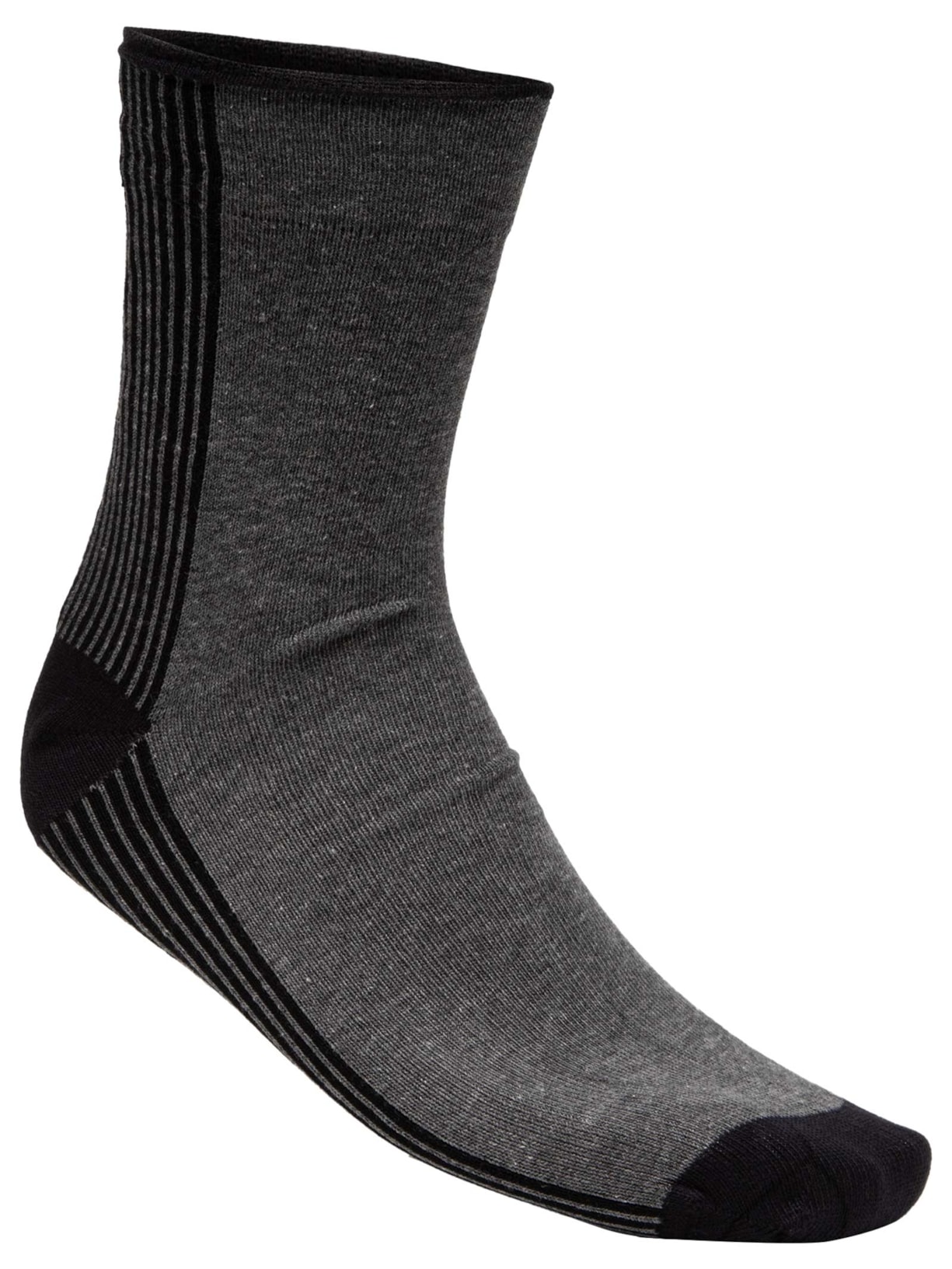 Kit 2 Meia Cano Médio Listras Finas Masculina – Preto Osklen