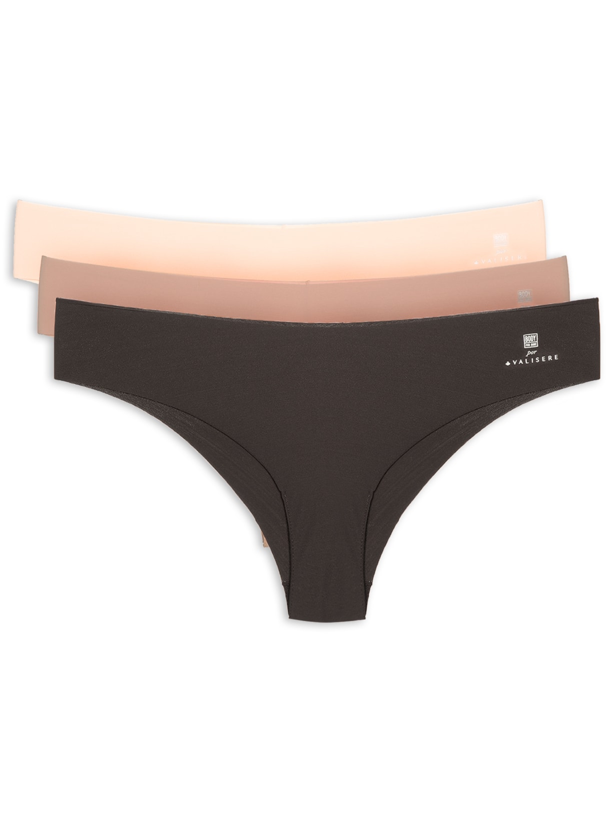 Kit 3 Calcinhas Bikini Marrom Valisere