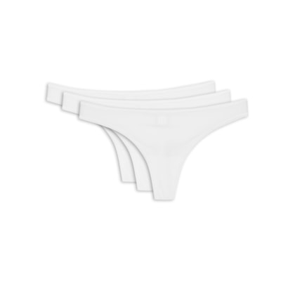 Kit 3 Calcinhas Fio Dental – Branco