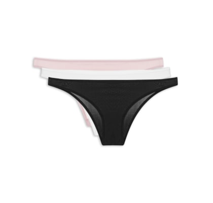 Kit 3 Calcinhas Tanga - Preto