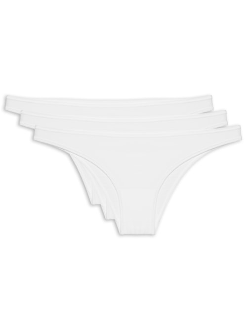 Kit 3 Calcinhas Tanga – Branco