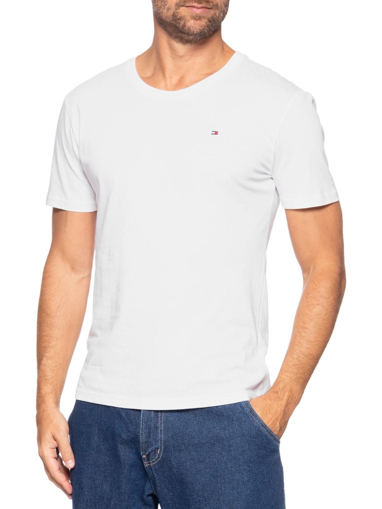 Kit 3 Camisetas Masculinas Básicas Em Algodão Tommy Hilfiger