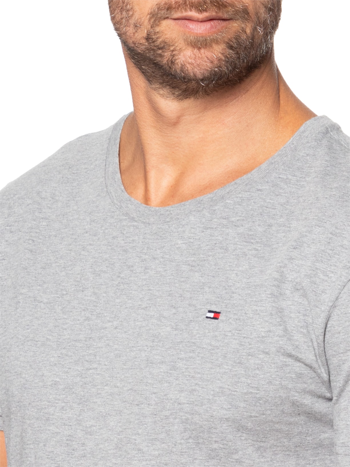 Kit 3 Camisetas Masculinas Básicas Em Algodão Tommy Hilfiger