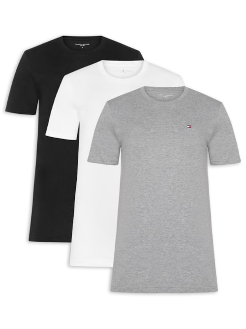 Kit 3 Camisetas Masculinas Básicas Em Algodão