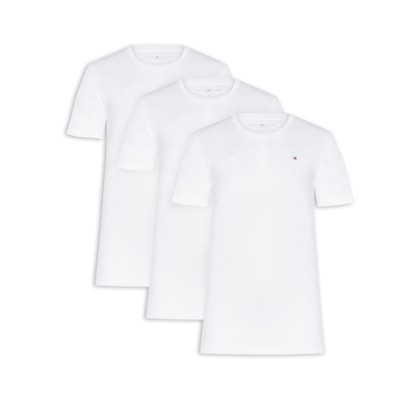 Kit 3 Camisetas Masculinas Básicas Em Algodão - Branco