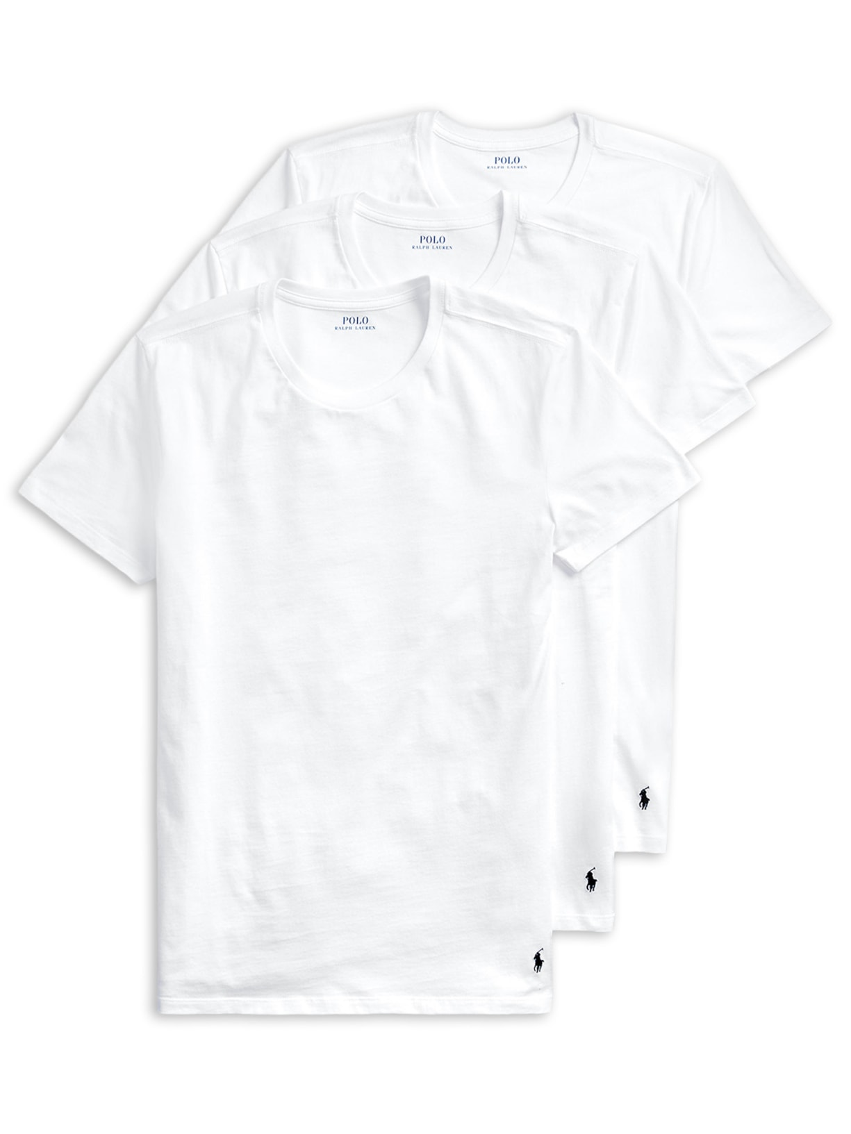 Kit 3 Camisetas Masculinas Com Logo Bordado Branco Polo Ralph Lauren