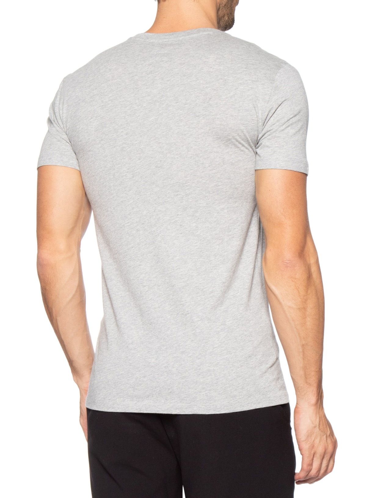 Kit 3 Camisetas Masculinas Gola V Logo Bordado – Branco Polo Ralph Lauren