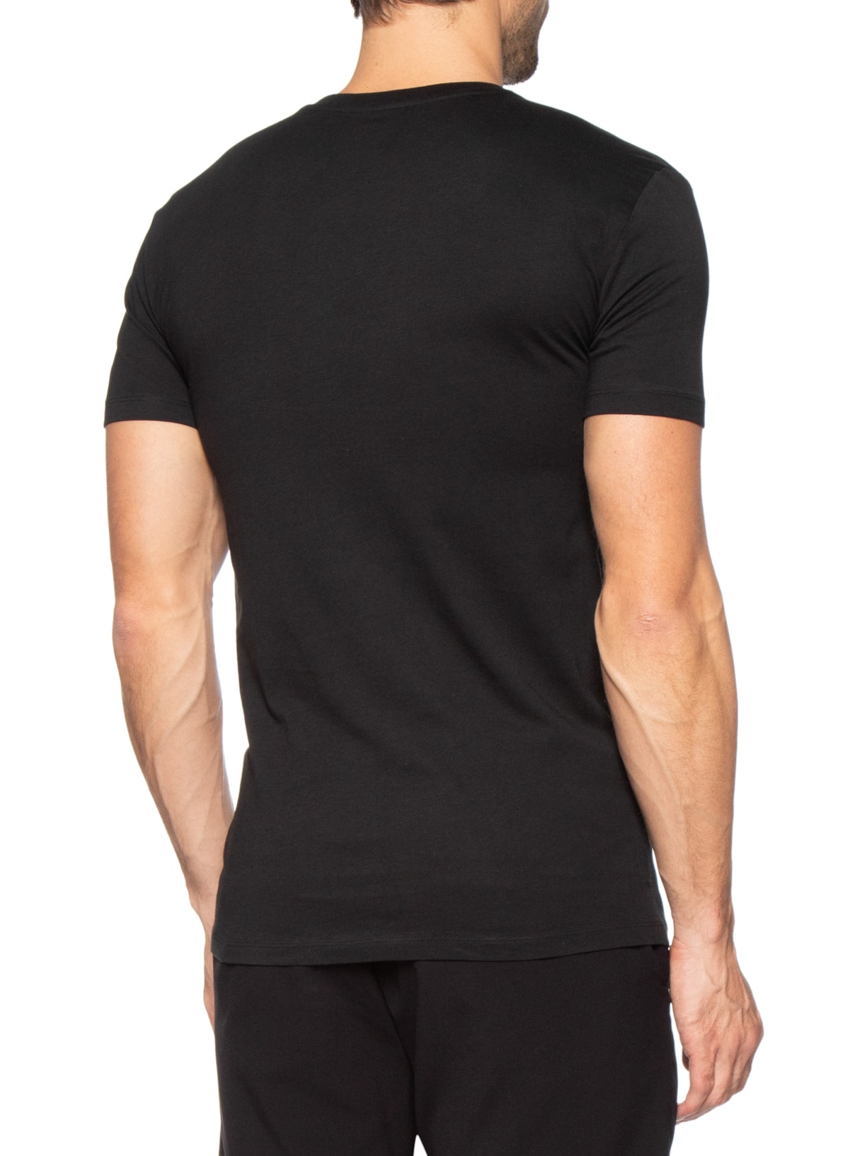 Kit 3 Camisetas Masculinas Gola V Logo Bordado – Branco Polo Ralph Lauren
