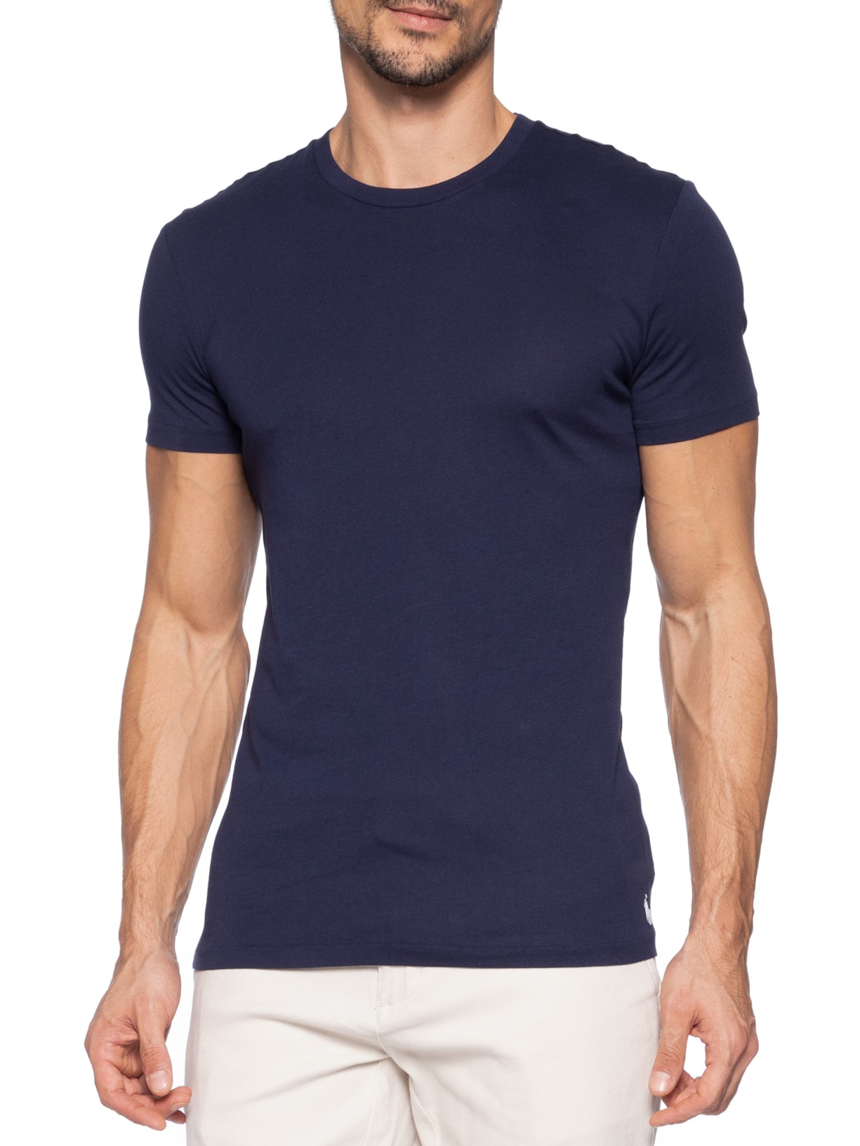 Kit 3 Camisetas Masculinas Logo Classic Azul Polo Ralph Lauren