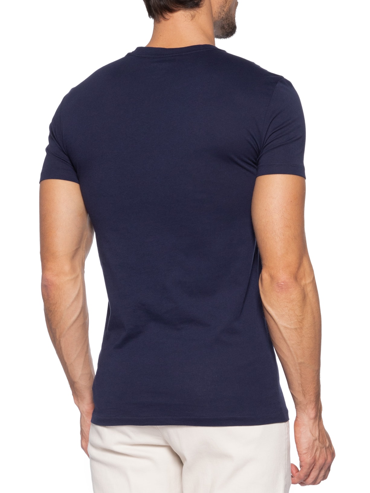 Kit 3 Camisetas Masculinas Logo Classic Azul Polo Ralph Lauren