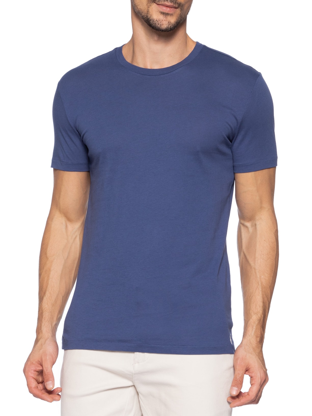 Kit 3 Camisetas Masculinas Logo Classic Azul Polo Ralph Lauren