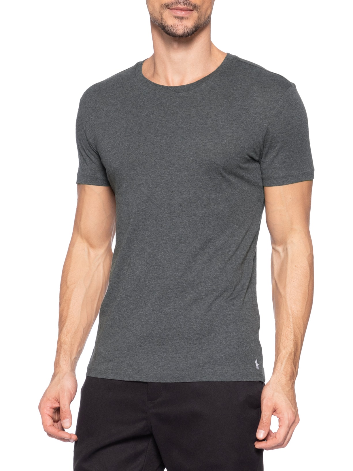 Kit 3 Camisetas Masculinas Logo Classic Cinza Polo Ralph Lauren