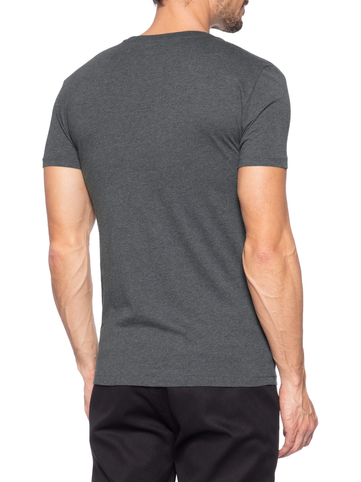 Kit 3 Camisetas Masculinas Logo Classic Cinza Polo Ralph Lauren