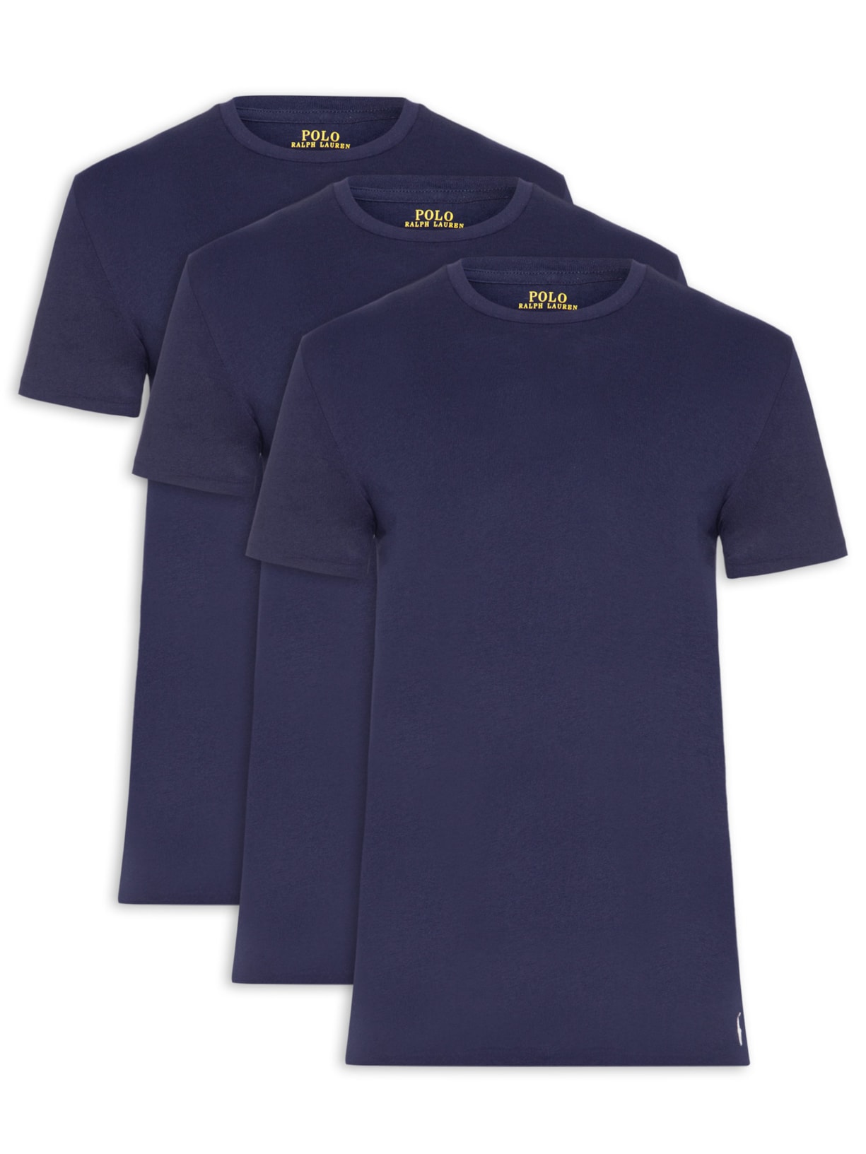 Kit 3 Camisetas Masculinas Logo Classic – Azul