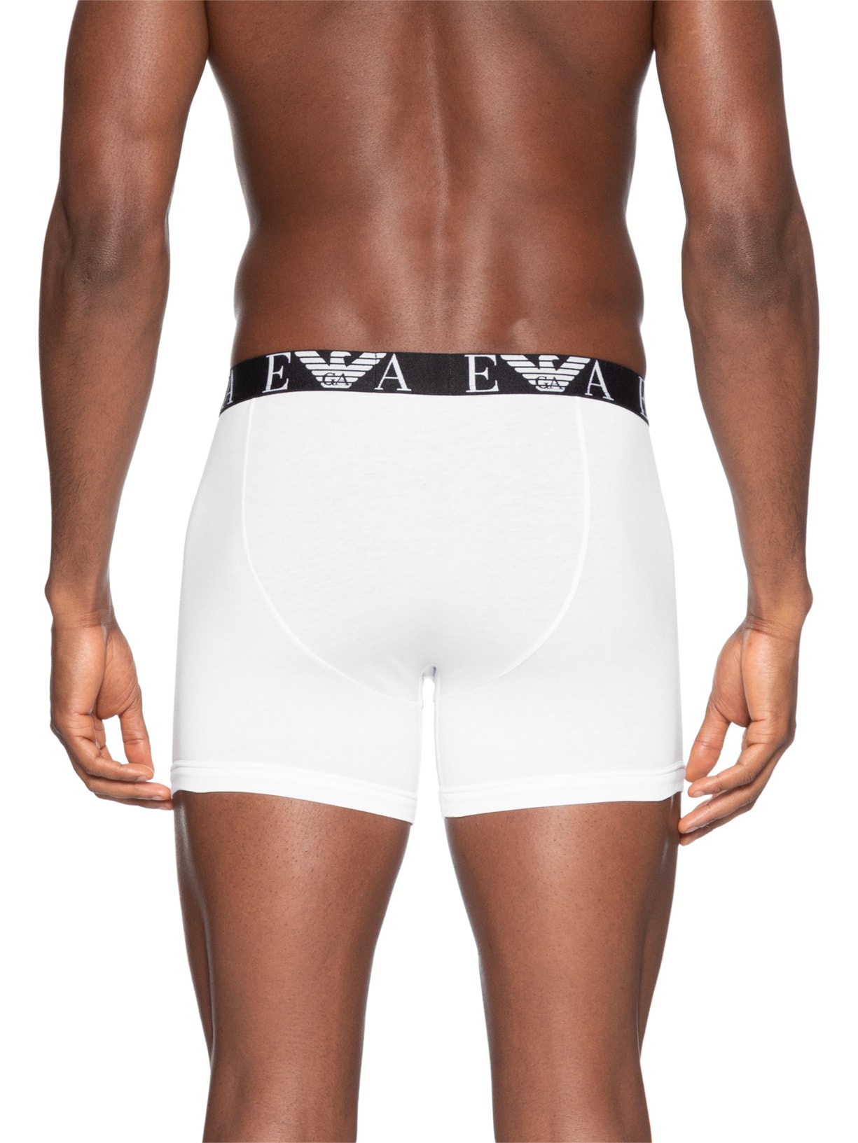 Kit 3 Cuecas Boxer Bottom 3 Peças Cinza Emporio Armani Bodywear