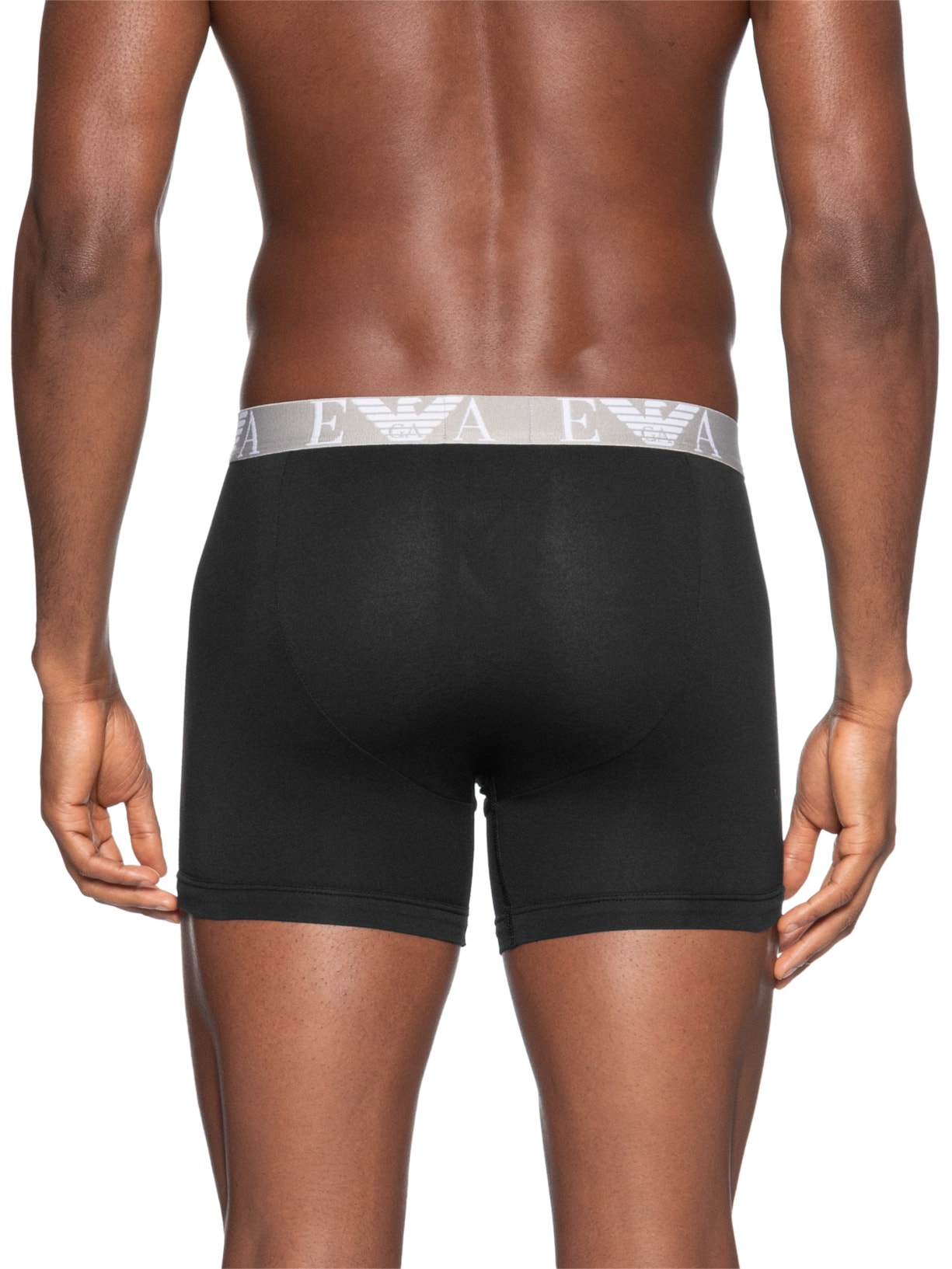 Kit 3 Cuecas Boxer Bottom 3 Peças Cinza Emporio Armani Bodywear