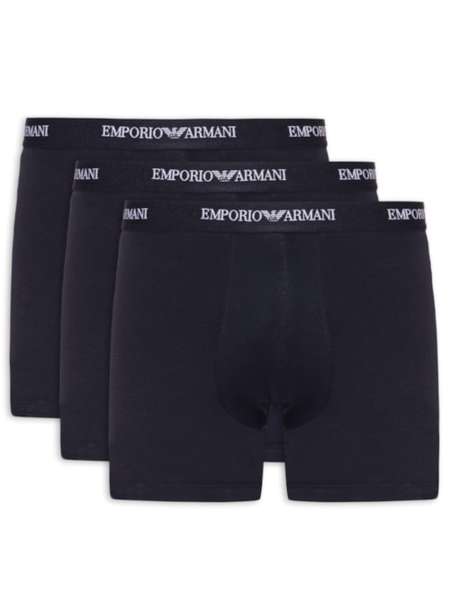 Kit 3 Cuecas Boxer Bottom - Azul