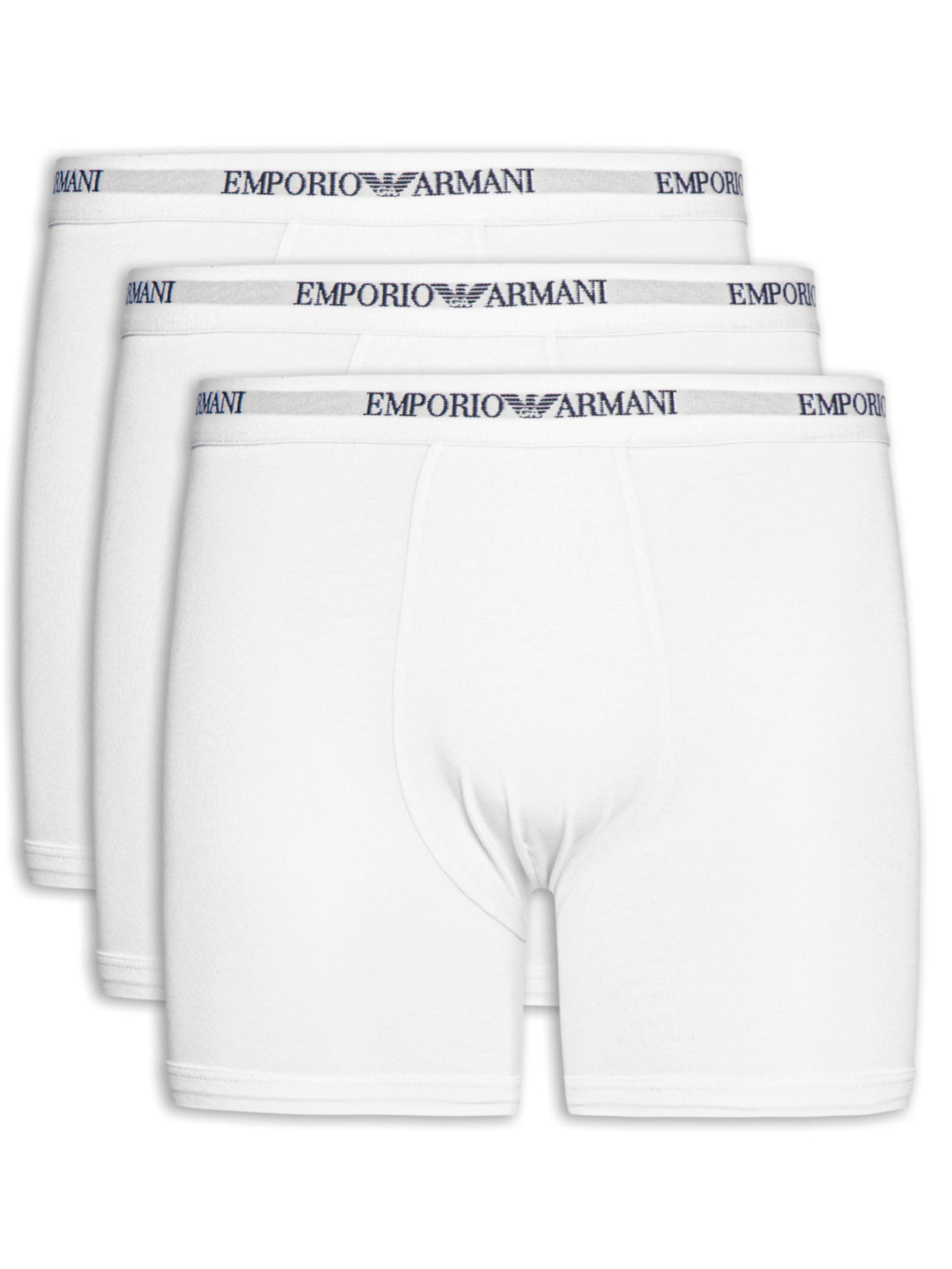 Kit 3 Cuecas Boxer Bottom - Branco