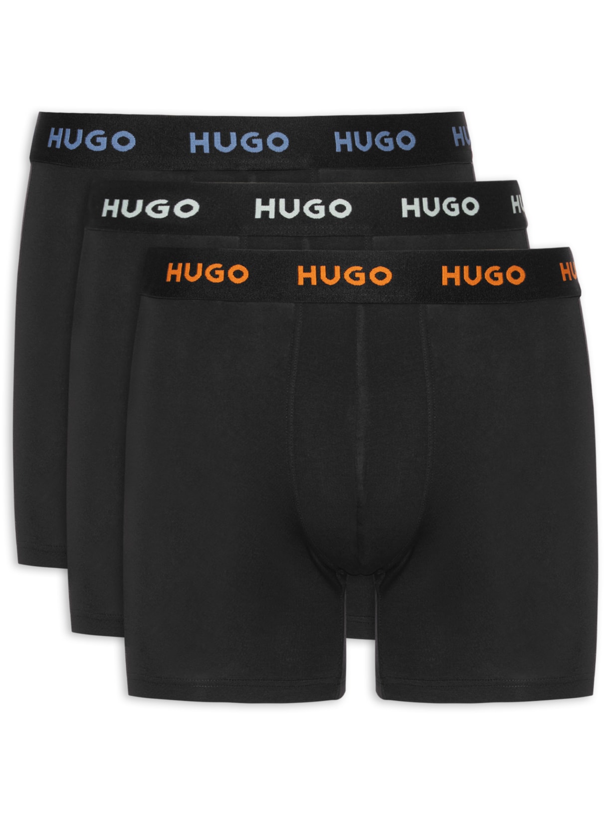 Kit 3 Cuecas Boxer Brief Triple Azul Hugo