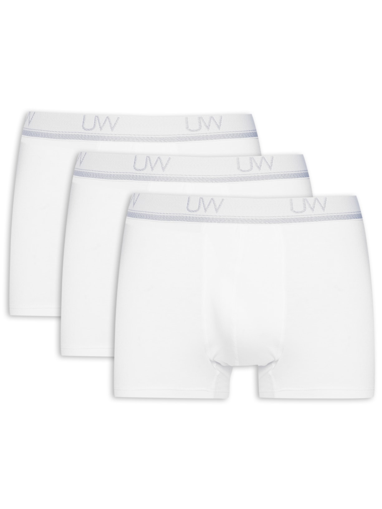 Kit 3 Cuecas Boxer Cool - Branco