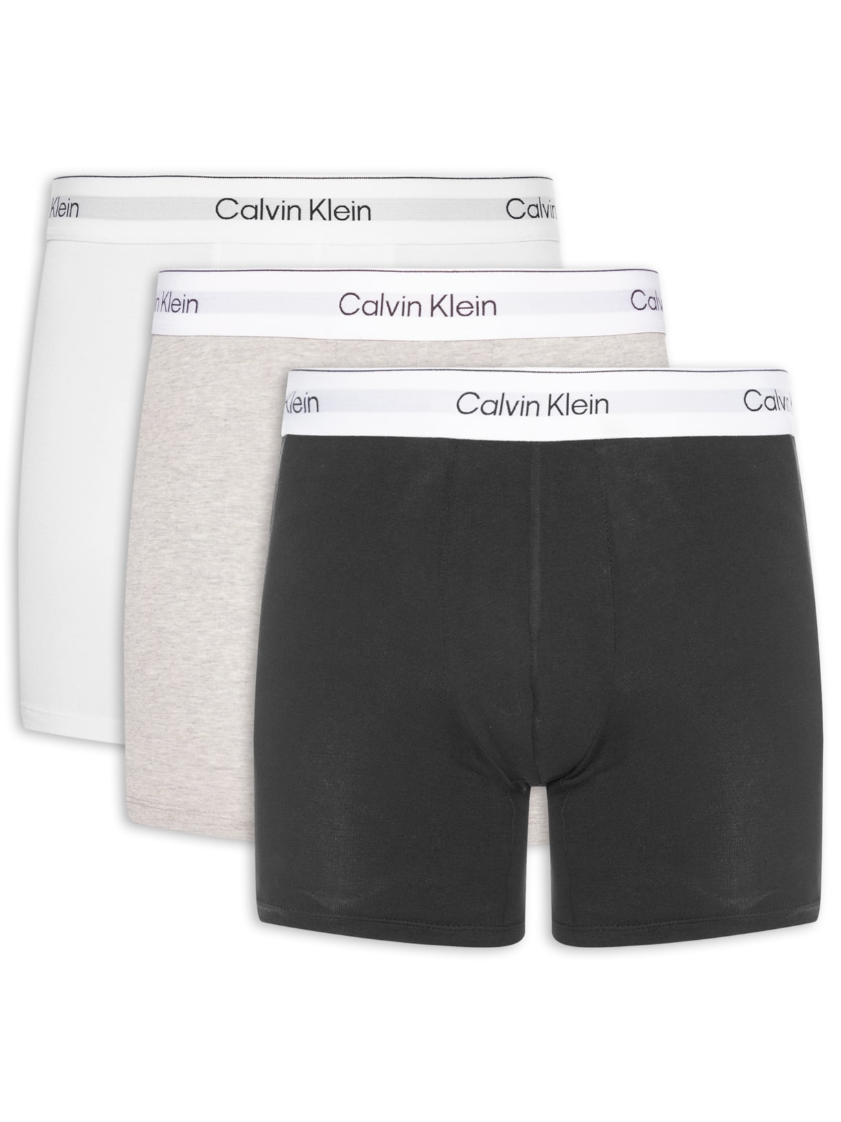 Kit 3 Cuecas Boxer Icon Cotton Stretch – Preto Calvin Klein Underwear