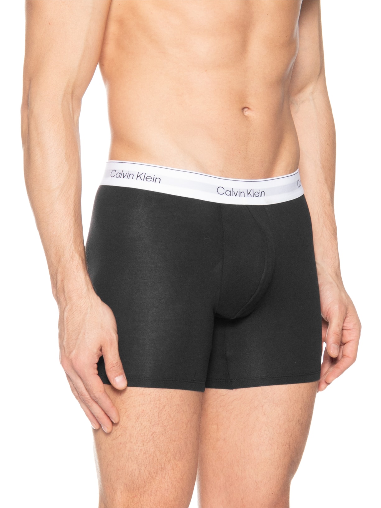 Kit 3 Cuecas Boxer Icon Cotton Stretch – Preto Calvin Klein Underwear