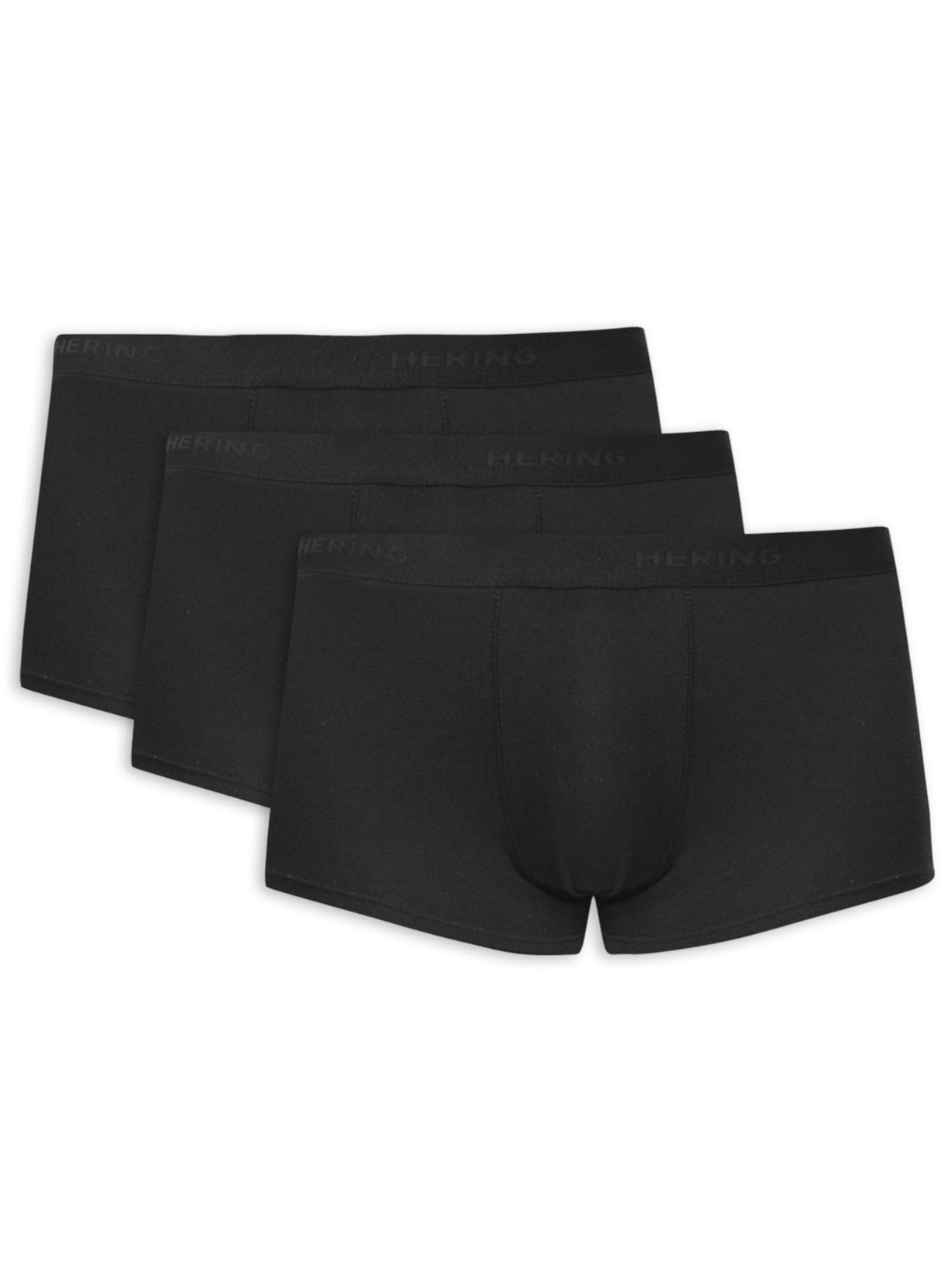 Kit 3 Cuecas Boxer - Preto