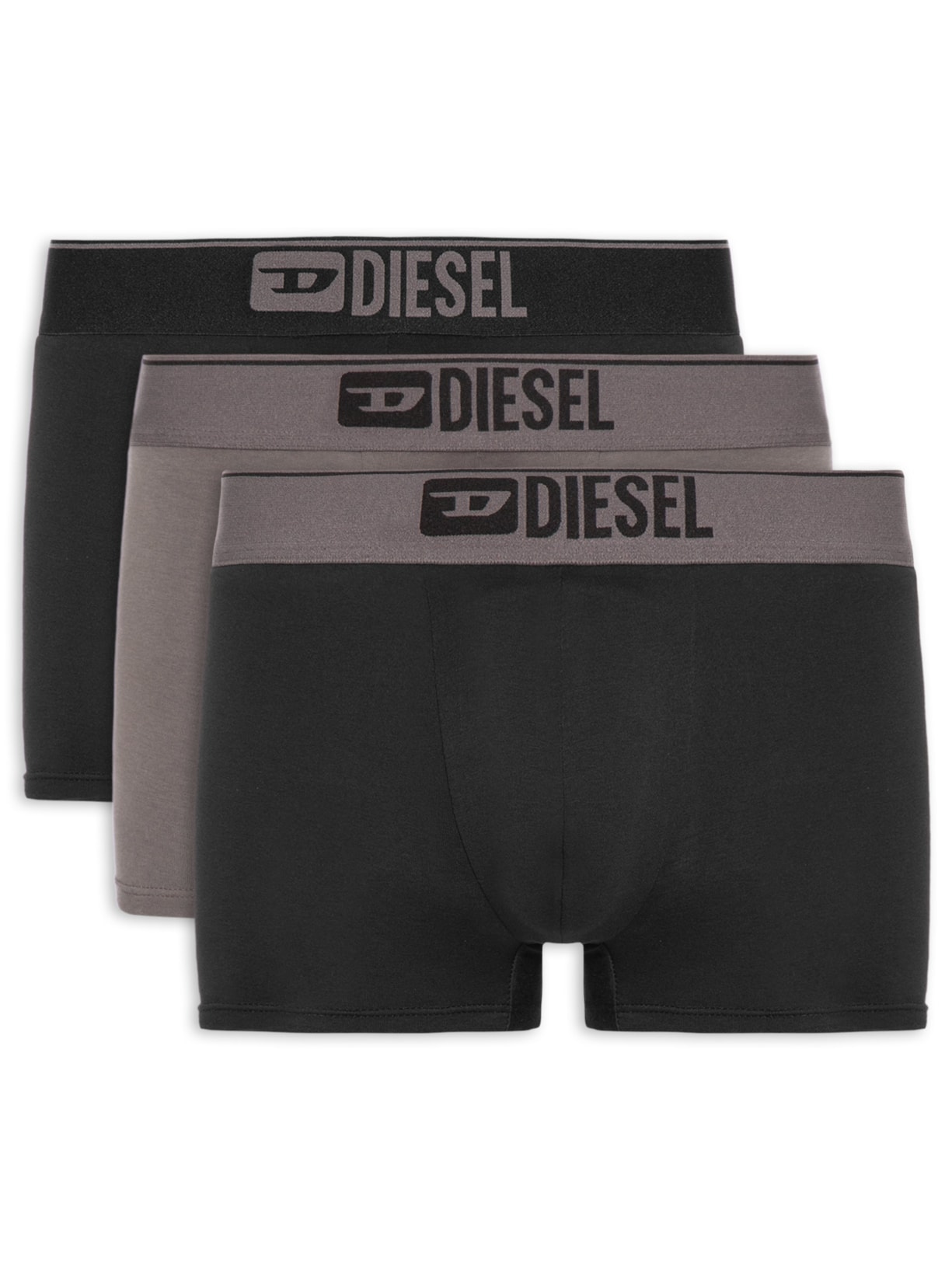 Kit 3 Cuecas Boxer Preto Diesel