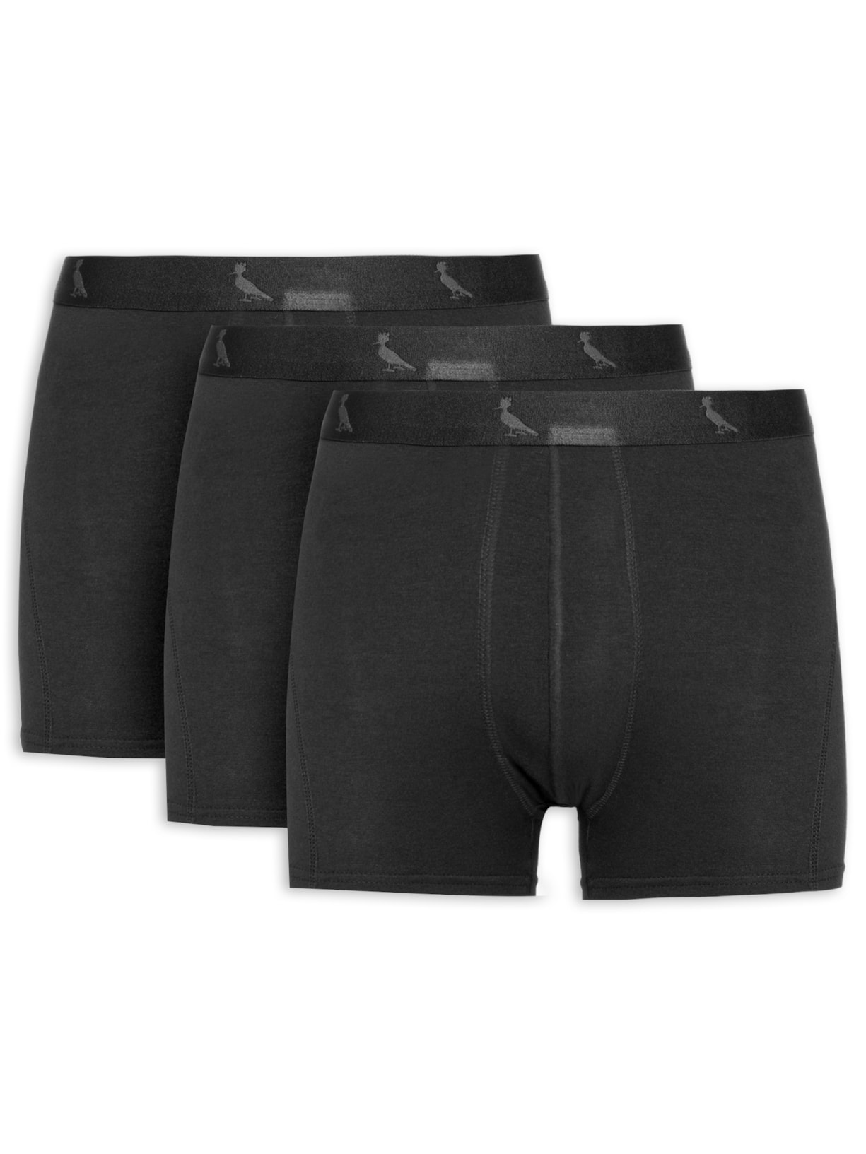 Kit 3 Cuecas Boxer Reserva Algodão Preto Reserva